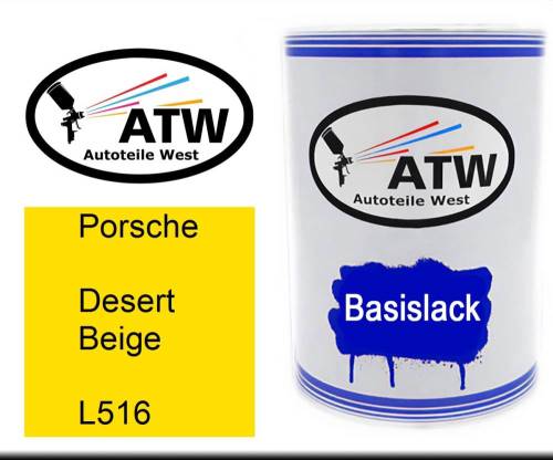 Porsche, Desert Beige, L516: 500ml Lackdose, von ATW Autoteile West.